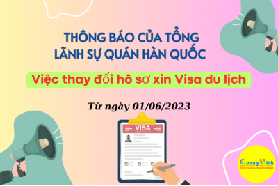 Thông báo từ Tổng Lãnh sự quán Hàn Quốc về hồ sơ xin Visa mới cập nhật!